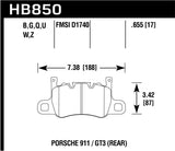 Hawk DTC-80 14-19 Porsche 911 Rear Race Brake Pads