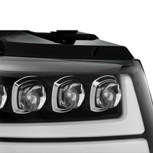 Load image into Gallery viewer, AlphaRex 07-13 Chevy Avalanche NOVA LED Proj Headlights Plank Style Gloss Black w/Activ Light/DRL