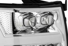 Load image into Gallery viewer, AlphaRex 07-13 Chevy 1500HD NOVA LED Proj Headlights Plank Style Chrm w/Activ Light/Seq Signal