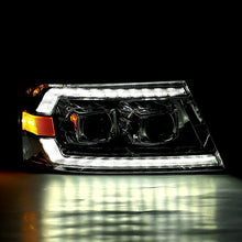 Load image into Gallery viewer, AlphaRex 06-08 Lincoln Mark LT LUXX-Series LED Projector headlights Black w/ Sequential Signal