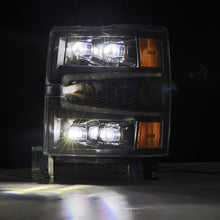 Load image into Gallery viewer, AlphaRex 04-15 Chevy 1500HD NOVA-Series LED Proj Headlights Black w/Activ Light/Seq Signal &amp; SB DRL