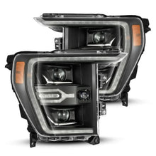 Load image into Gallery viewer, AlphaRex 21-22 Ford F150 Luxx-Series Projector Headlights Black w/Activ Light/Seq Signal