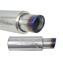 Load image into Gallery viewer, Injen 2 3/8 Universal Muffler w/Titanium burnt rolled Tip and stainless steel resonated inner wall