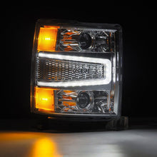 Load image into Gallery viewer, AlphaRex 14-15 Chevy 1500 PRO-Series Projector Headlights Chrome w/Sequential Signal &amp;  DRL