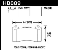 Load image into Gallery viewer, Hawk 2017 Ford Focus DTC-70 Race Front Brake Pads