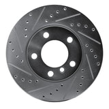 R1 11-16 Mini Cooper Paceman Front Left Drilled & Slotted Silver Brake Rotor
