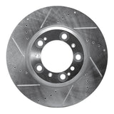 R1 99-23 Porsche 911 Left Rear Drilled & Slotted Silver Brake Rotor