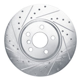 R1 18-25 BMW Z4 Front Left Drilled & Slotted Silver Brake Rotor