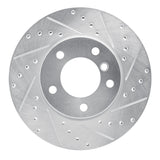 R1 06-13 BMW 128I Front Right Drilled & Slotted Silver Brake Rotor