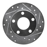 R1 98-01 Audi A6 Quattro Rear Right Drilled & Slotted Silver Brake Rotor