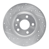 R1 08-25 Audi Q5 (USA/Canada Excl Hybrid) Rear Left Drilled & Slotted Silver Brake Rotor