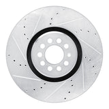 R1 04-06 Audi TT Quattro Left Front Drilled & Slotted Silver Brake Rotor