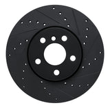 R1 16-24 Mini Cooper (Excl Clubman) Front Right Drilled & Slotted Black Brake Rotor