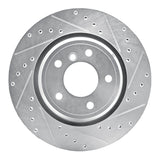 R1 95-03 BMW 750IL Rear Right Drilled & Slotted Silver Brake Rotor