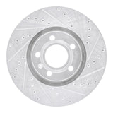 R1 97-06 Audi A6 Quattro Front Right Drilled & Slotted Silver Brake Rotor