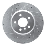 R1 10-19 BMW 640I xDrive Convertible Rear Left Drilled & Slotted Silver Brake Rotor