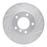 R1 91-06 BMW 318TI Front Right Drilled & Slotted Silver Brake Rotor