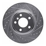 R1 12-20 BMW 435I Rear Right Drilled & Slotted Silver Brake Rotor
