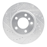 R1 11-16 Mini Cooper Countryman Front Left Drilled & Slotted Silver Brake Rotor