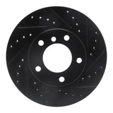 R1 91-06 BMW 328I Front Right Drilled & Slotted Black Brake Rotor