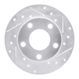R1 96-05 Audi A4 Quattro Rear Right Drilled & Slotted Silver Brake Rotor