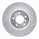 R1 11-16 BMW Z4 Front Right Drilled & Slotted Silver Brake Rotor