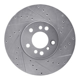 R1 00-06 BMW X5 Front Right Drilled & Slotted Silver Brake Rotor