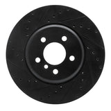 R1 11-19 BMW 640I Gran Coupe Front Left Drilled & Slotted Black Brake Rotor