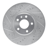 R1 11-17 Audi Q5 (Mexico) Front Left Drilled & Slotted Silver Brake Rotor