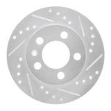 R1 01-06 Audi TT Quattro Rear Right Drilled & Slotted Silver Brake Rotor