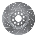 R1 2012-2025 Audi S3 (USA/Canada) Front Left Drilled & Slotted Silver Brake Rotor