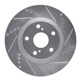 R1 97-08 Audi S8 Rear Right Front Right Drilled & Slotted Silver Brake Rotor
