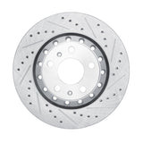 R1 04-10 Audi A8 Rear Right Drilled & Slotted Silver Brake Rotor