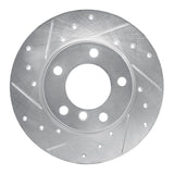 R1 95-98 BMW 318TI Front Left Drilled & Slotted Silver Brake Rotor