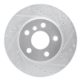 R1 14-24 Mini Cooper (Excl Clubman) Front Right Drilled & Slotted Silver Brake Rotor