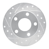 R1 98-01 Audi A6 Quattro Rear Left Drilled & Slotted Silver Brake Rotor