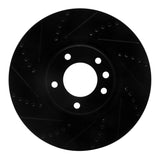 R1 08-09 Porsche Cayenne Front Left Drilled & Slotted Black Brake Rotor