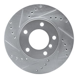 R1 91-06 BMW 323I Front Left Drilled & Slotted Silver Brake Rotor