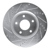 R1 12-25 Chrysler Grand Caravan Front Left Drilled & Slotted Silver Brake Rotor