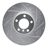R1 12-21 BMW 340I xDrive Front Right Drilled & Slotted Silver Brake Rotor