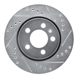 R1 00-06 Audi TT Quattro Rear Right Drilled & Slotted Silver Brake Rotor