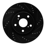 R1 08-13 BMW 125i (Mexico) Rear Right Drilled & Slotted Black Brake Rotor