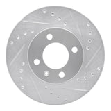 R1 86-08 Volkswagen Jetta Sedan Front Right Drilled & Slotted Silver Brake Rotor