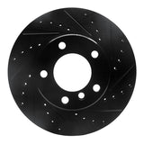 R1 96-03 BMW 525I (USA/Canada) Front Right Drilled & Slotted Black Brake Rotor