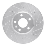 R1 08-25 Audi A4 (USA/Canada) Front Right Drilled & Slotted Silver Brake Rotor
