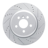 R1 17-25 BMW 330I Left Rear Drilled & Slotted Silver Brake Rotor