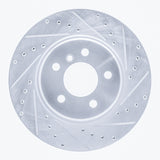 R1 11-16 BMW 528I Front Right Drilled & Slotted Silver Brake Rotor