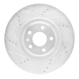 R1 12-20 Audi Q5 (Mexico) Front Left Drilled & Slotted Silver Brake Rotor