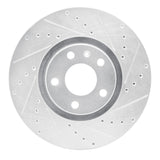 R1 05-11 Audi A6 Quattro Front Right Drilled & Slotted Silver Brake Rotor