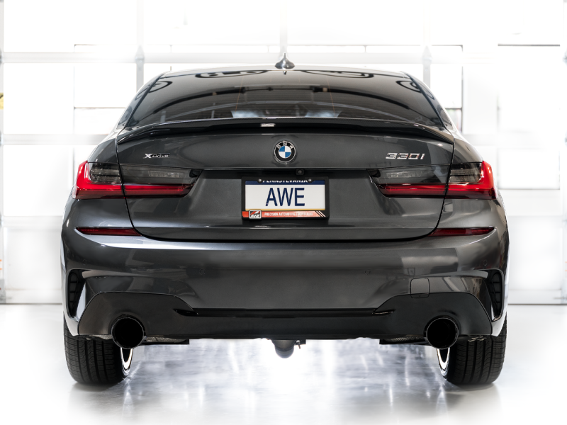 AWE 19-23 BMW 330i / 21-23 BMW 430i Base G2X Track Edition Axle Back Exhaust - Diamond Black